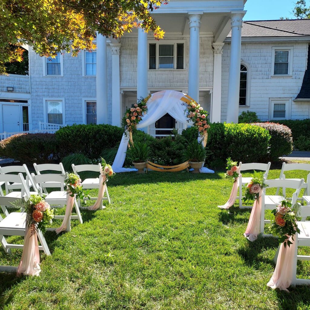 front yard wedding ceremony