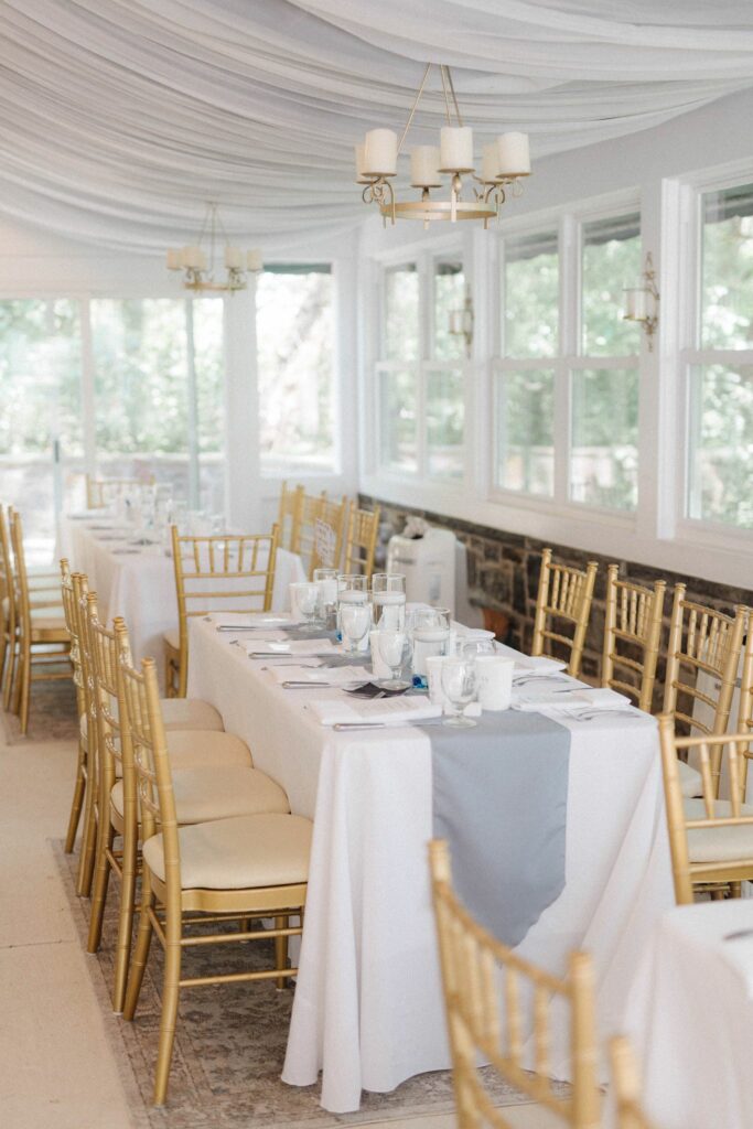 white tables in natural light room